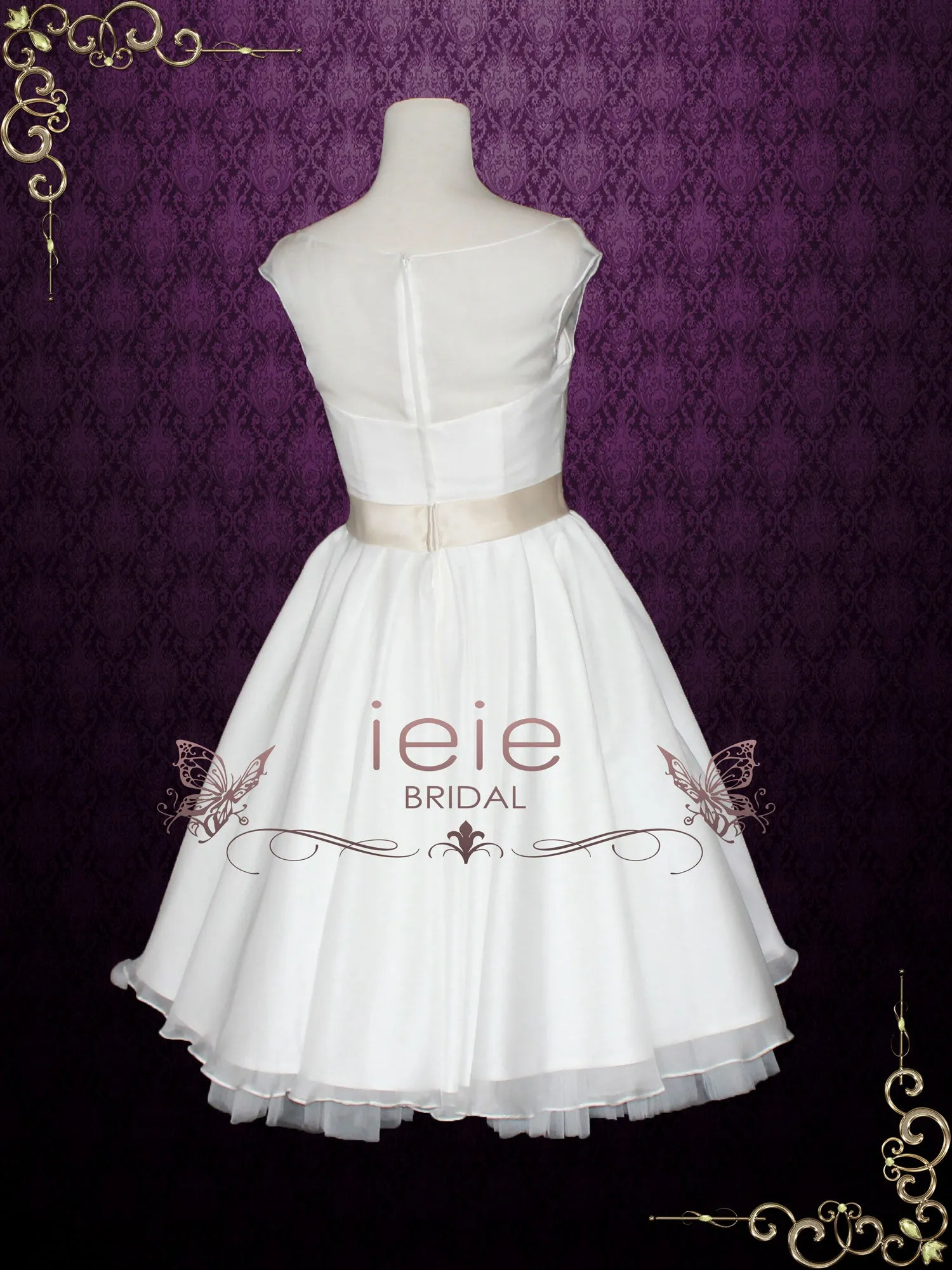 Vintage Retro 50s Tea Length Wedding Dress GENA