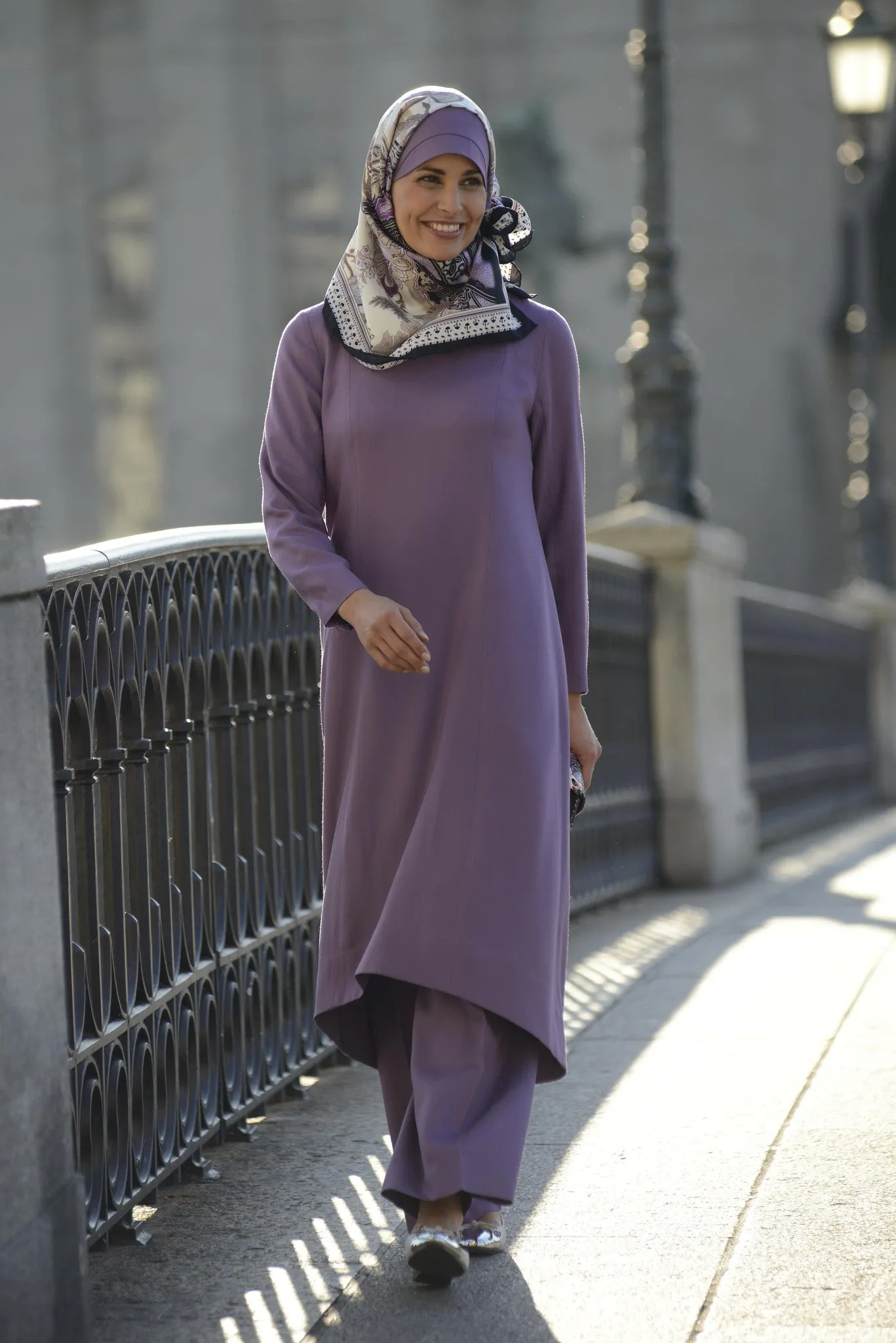 Violet Hi-lo Tunic with Princess Seams