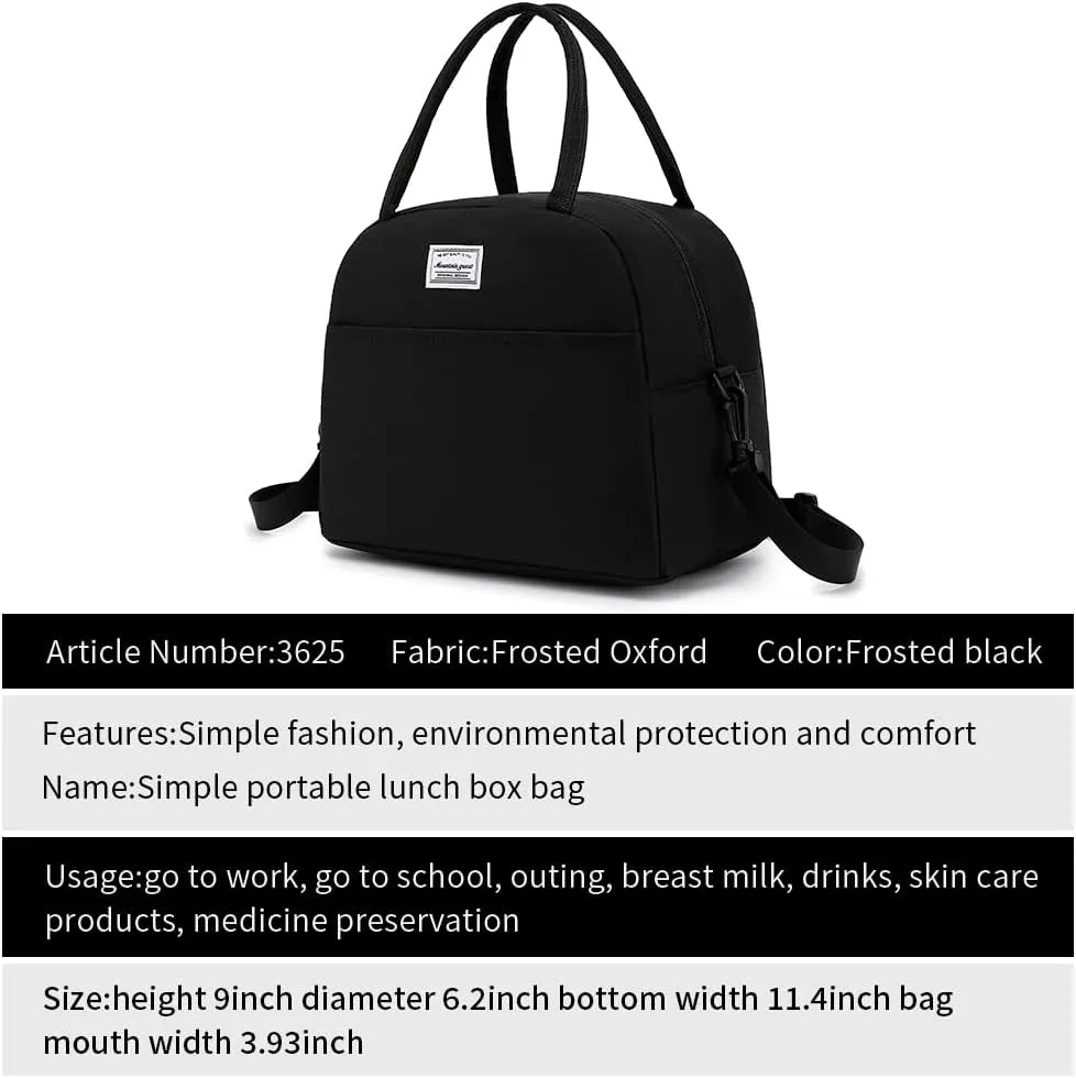 Waterproof Lunch Bag, Lunch Tote Bag for Work Picnic Beach or Travel