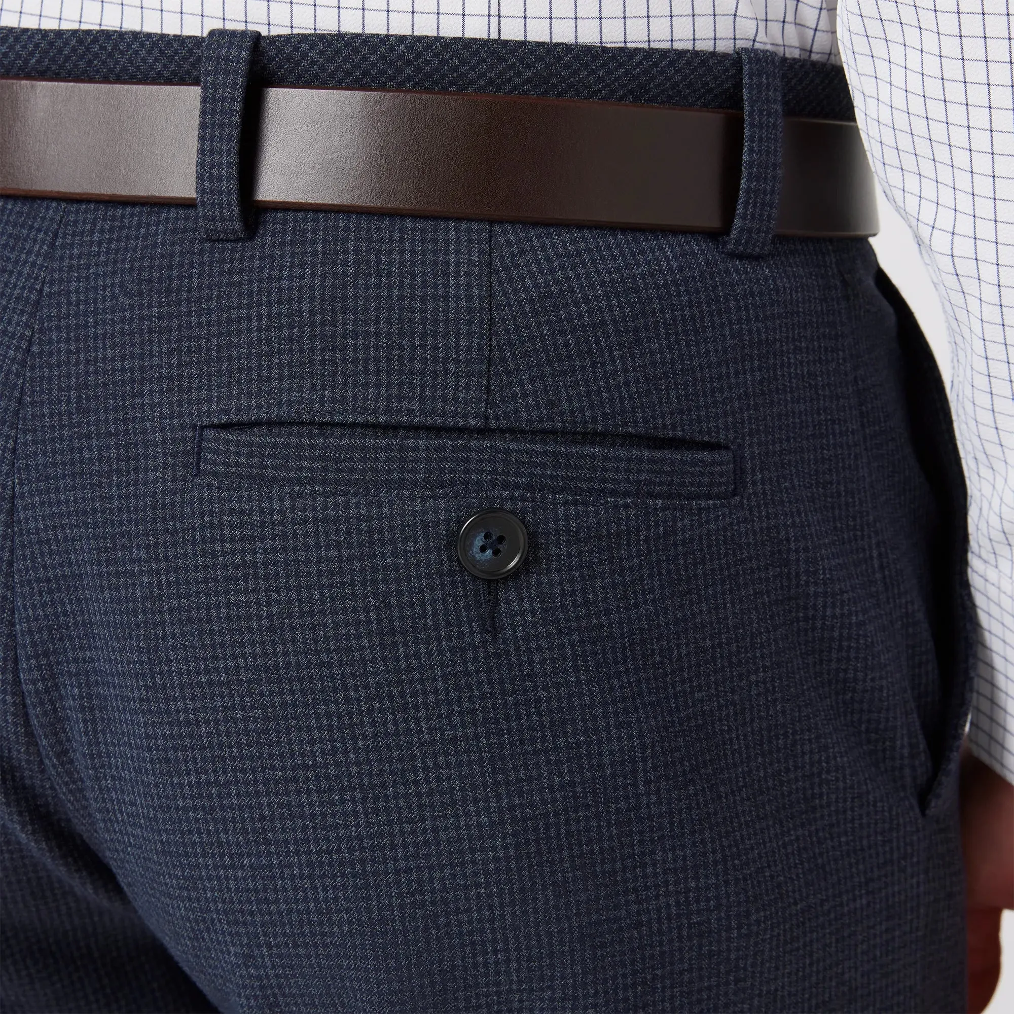 Watson Suit Pant - Navy Gun Check