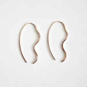Wavy Threader Earrings - Large