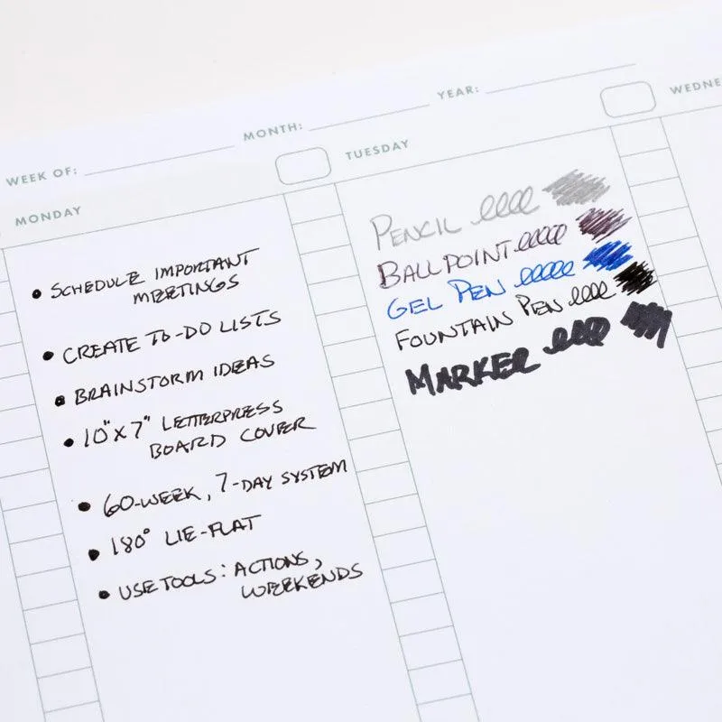 Weekly Planner Notebook: Organize Your Week, Achieve Your Goals