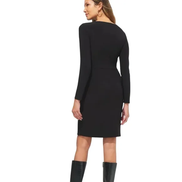 WHBM Faux Wrap Little Black Dress