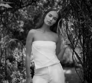 White Cotton Corset Top