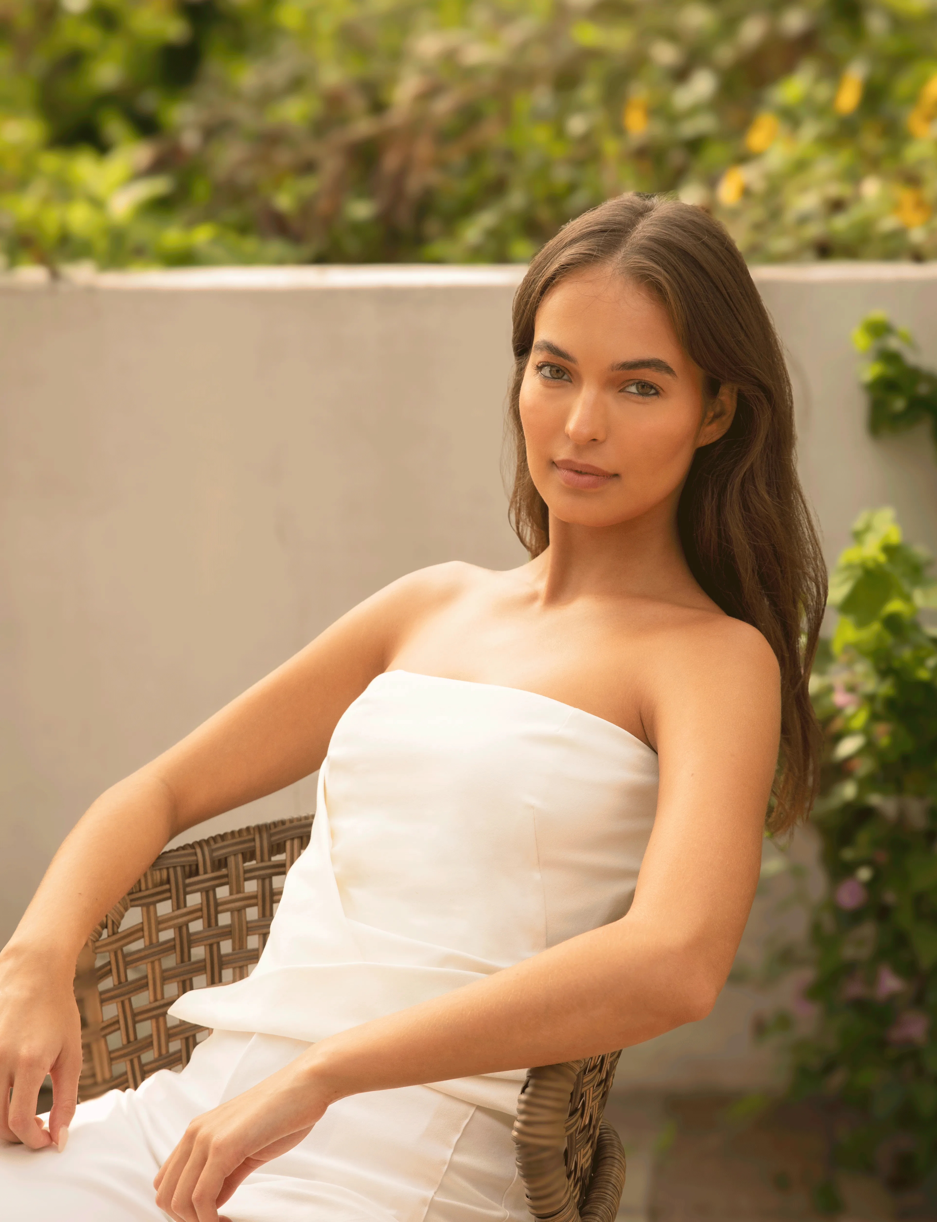 White Cotton Corset Top