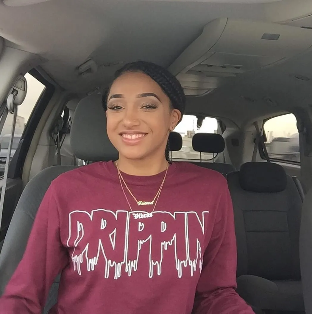 White Drippin Outline | Maroon Long Sleeve Tee
