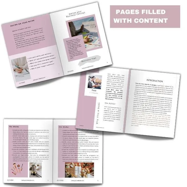 White Label E-Book Template, The New Beauty Business Standard Template,  Beauty Shop, Successful Beauty Business   3 Bonus Book Covers