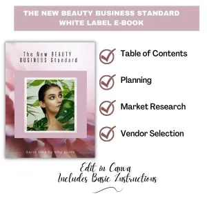 White Label E-Book Template, The New Beauty Business Standard Template,  Beauty Shop, Successful Beauty Business   3 Bonus Book Covers