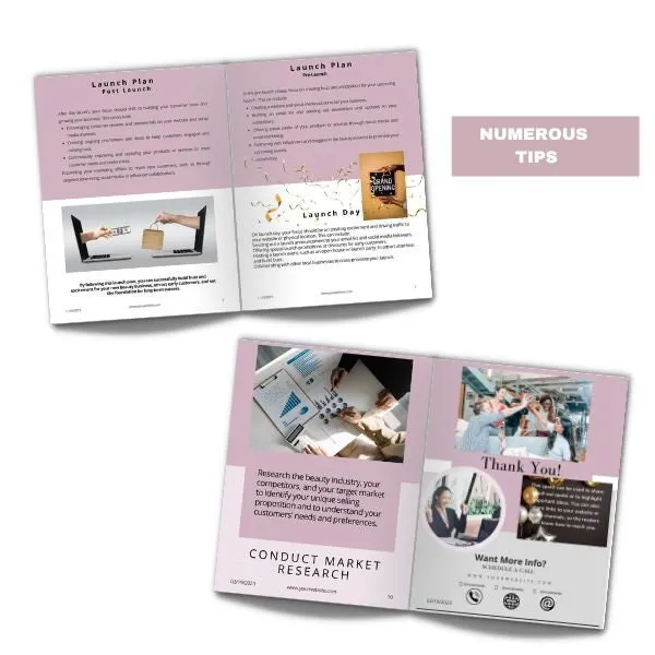 White Label E-Book Template, The New Beauty Business Standard Template,  Beauty Shop, Successful Beauty Business   3 Bonus Book Covers