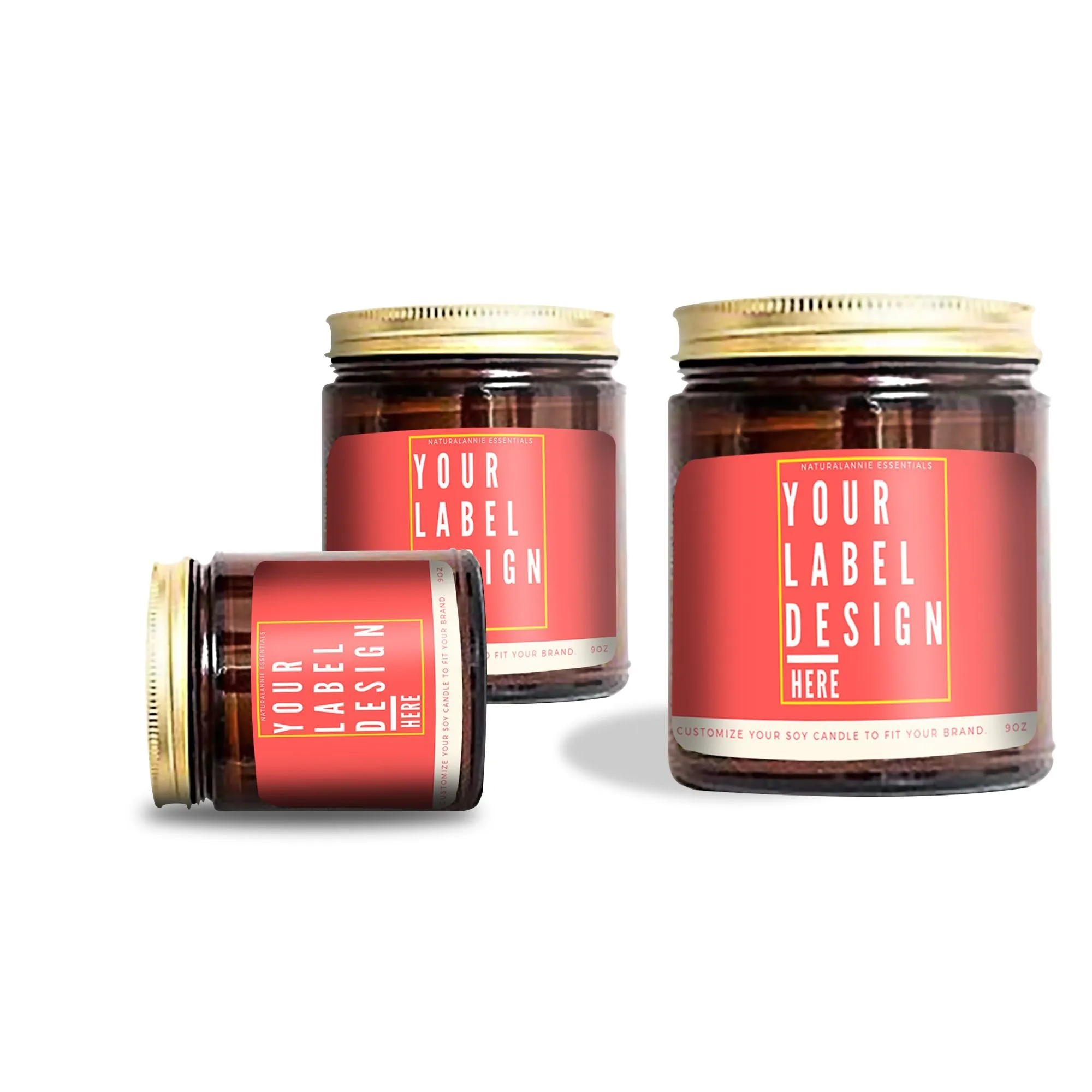 White Label/Private Label Custom Scented Soy Candles(12  9oz candles)