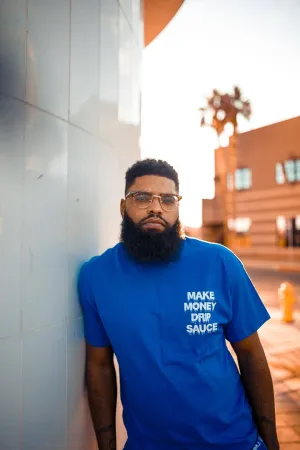 White Make Money Drip Sauce | Blue Tee