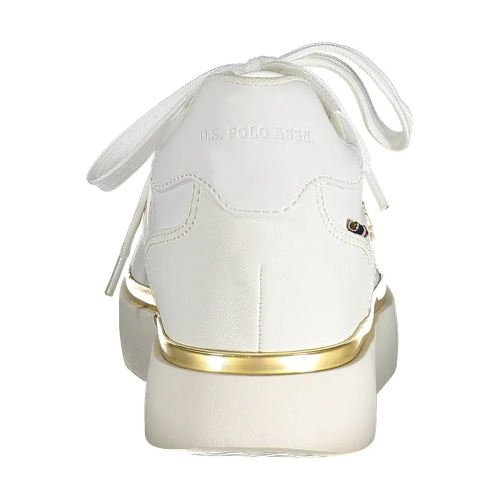 White Polyester Women Sneaker