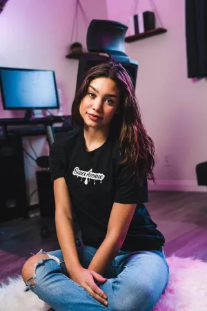 White SA Drip (V3) | Black Tee