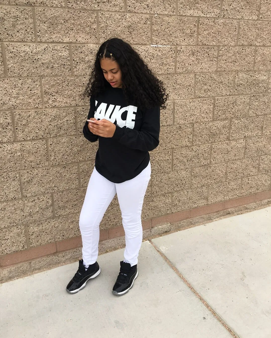 White Sauce | Black Long Sleeve Tee