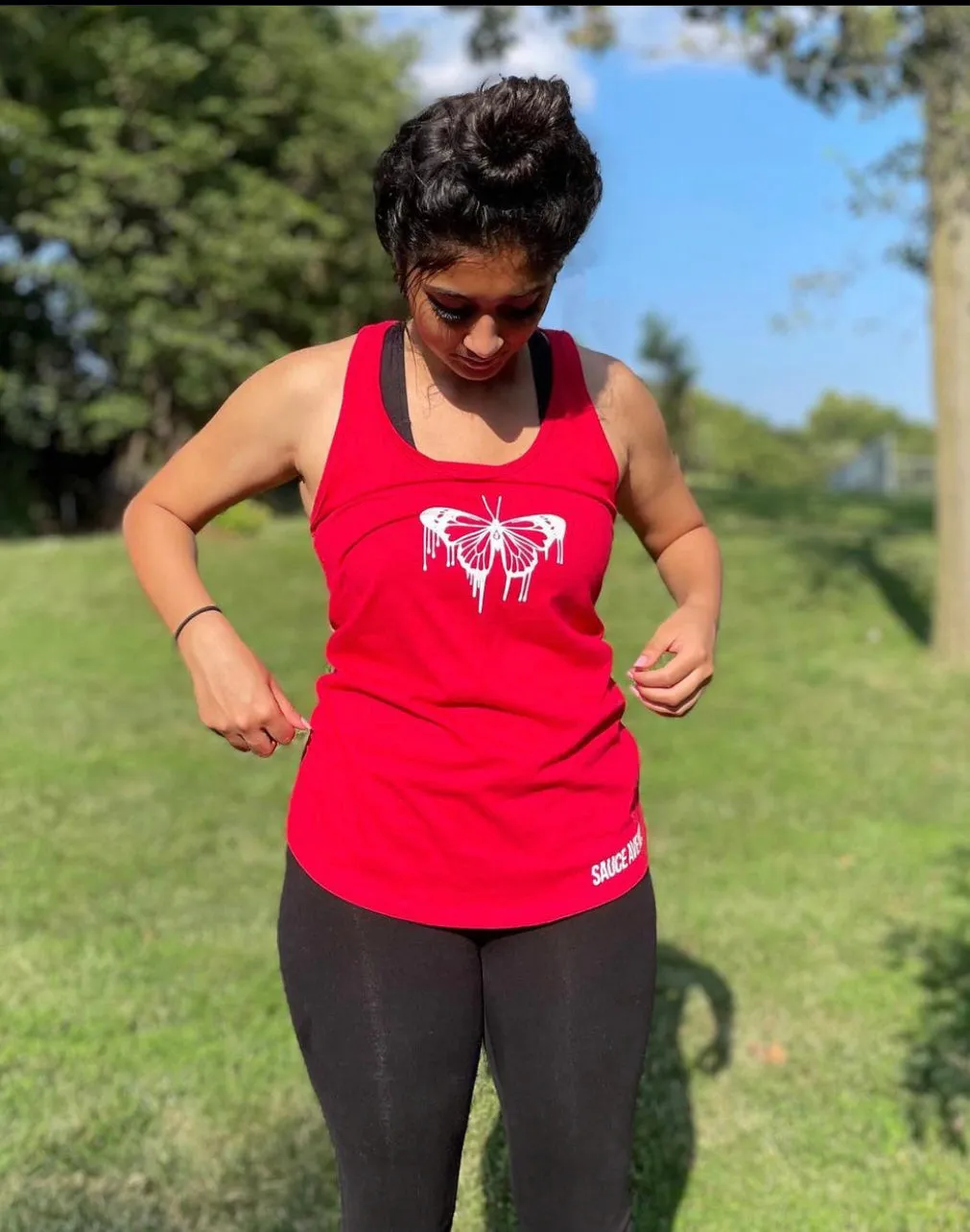 White Sauce Butterfly | Red Race Tank