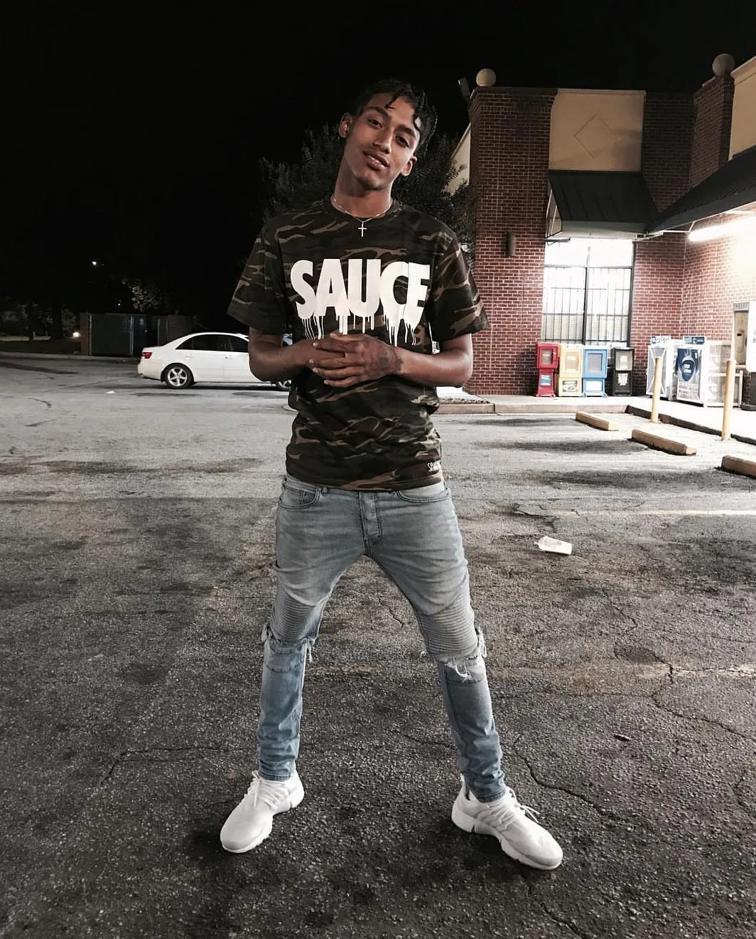 White Sauce | Green Camo Tee