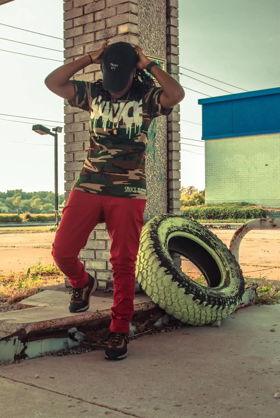 White Sauce | Green Camo Tee