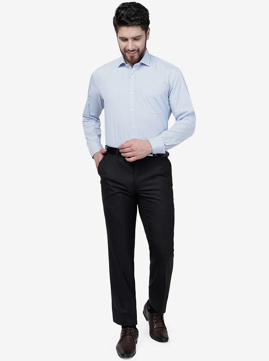 White Striped Regular Fit Formal Shirt | JadeBlue