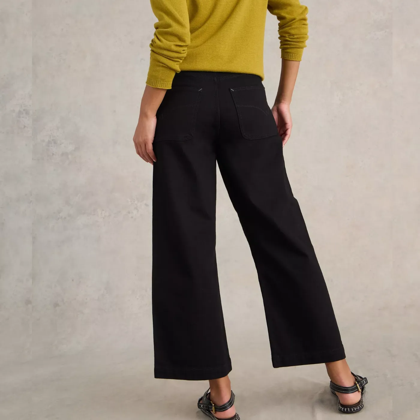 White Stuff Tia Wide Leg Jean | Black