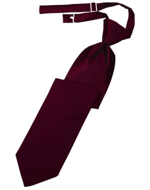 Wine Luxury Satin Kids Necktie