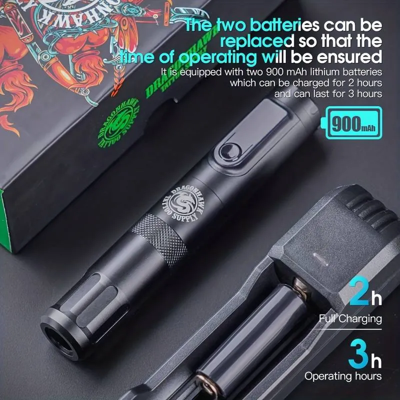 Wireless Battery Tattoo Gun Pen Machine, Free Shipping Canada & US