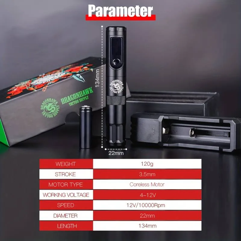 Wireless Battery Tattoo Gun Pen Machine, Free Shipping Canada & US