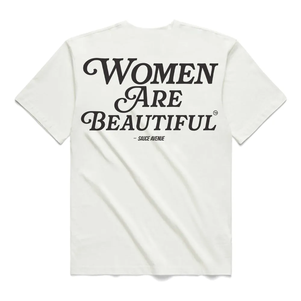 Women Are Beautiful (BK) | White Tee