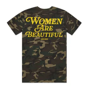 Women Are Beautiful (YL) | Green Camo Tee