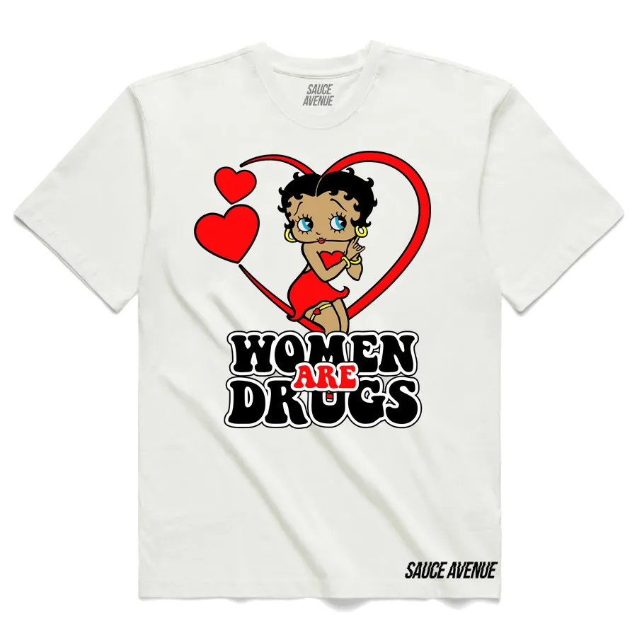 Women Are Drugs (BB Boop) | White Tee