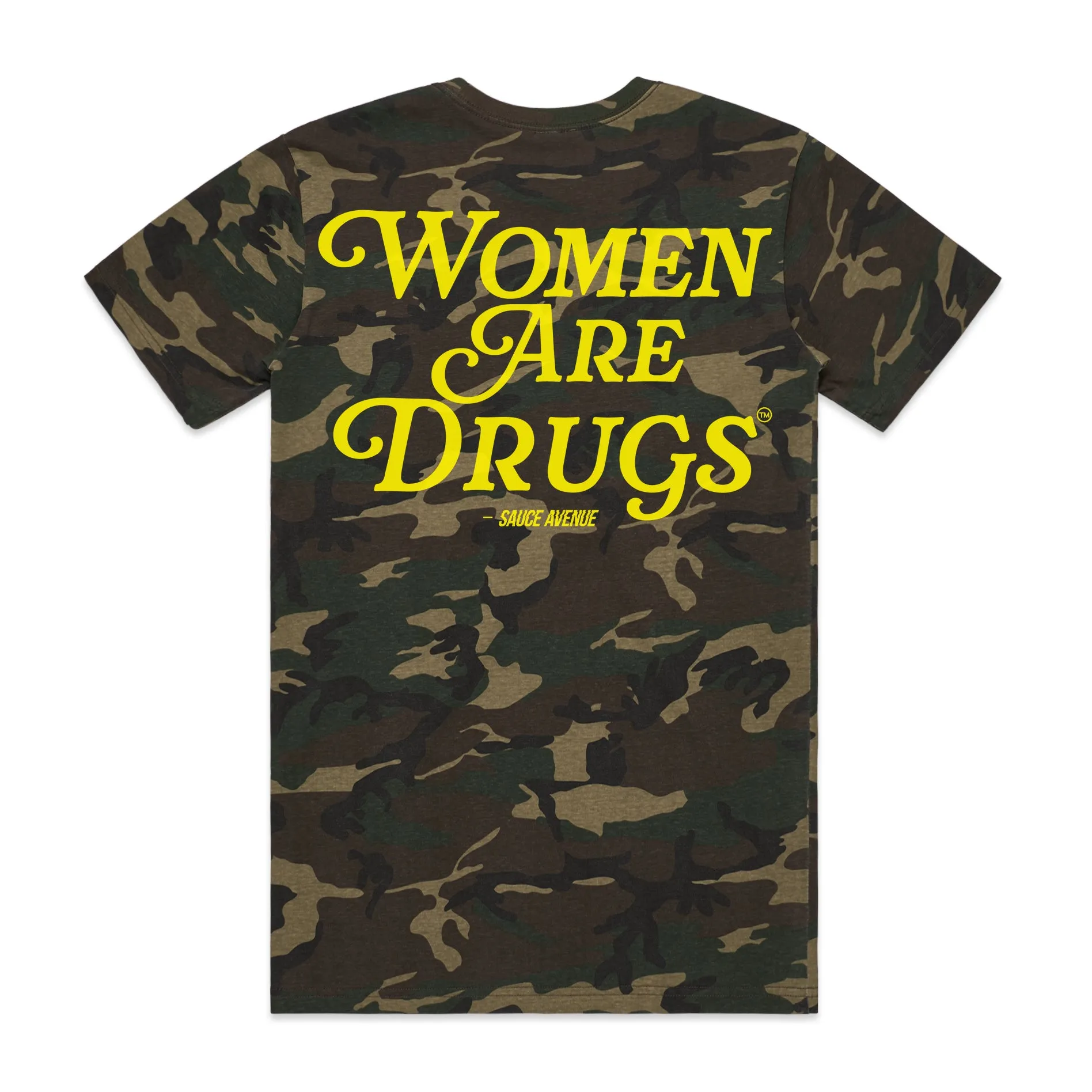 Women Are Drugs (YL) | Green Camo Tee
