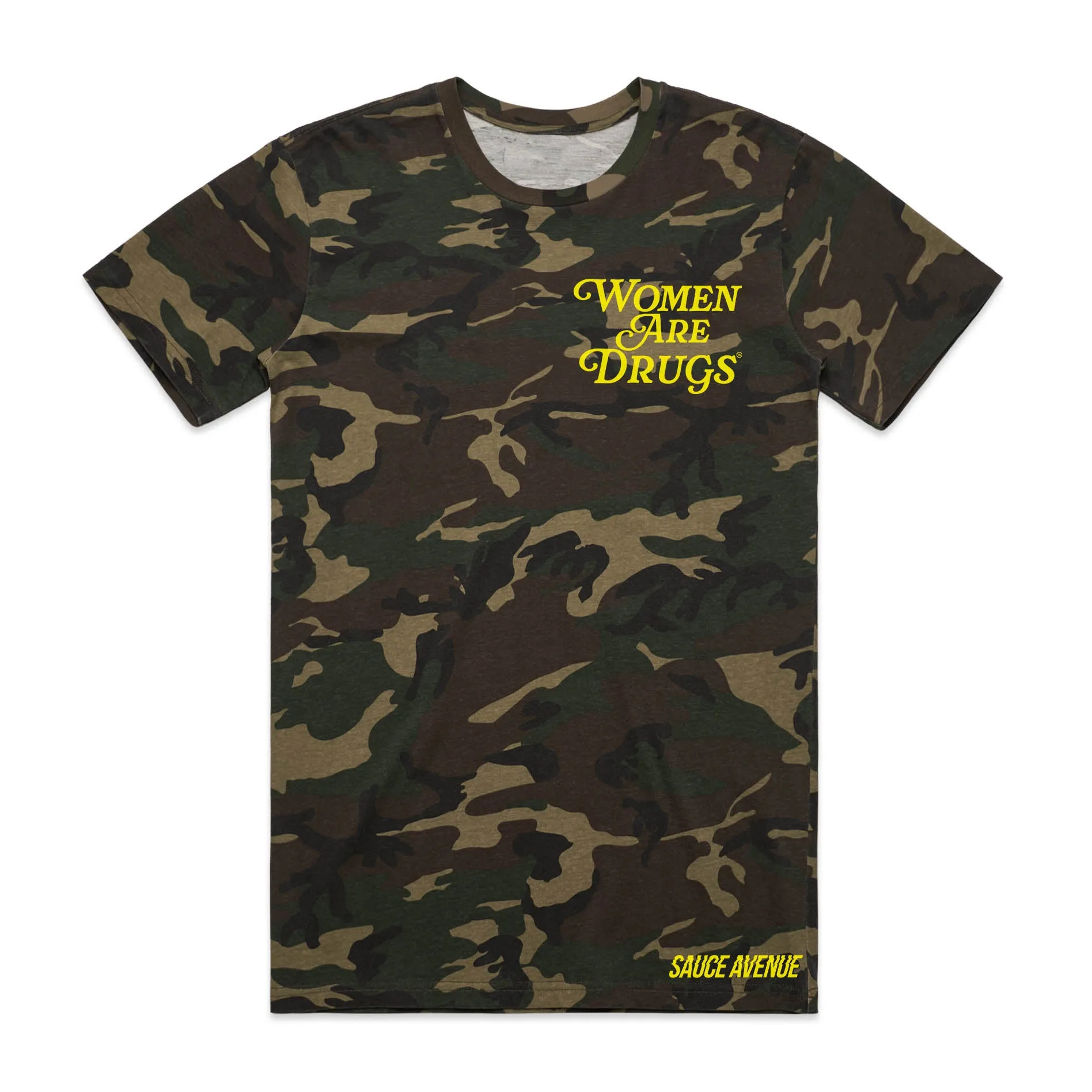 Women Are Drugs (YL) | Green Camo Tee