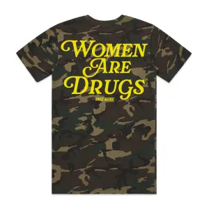 Women Are Drugs (YL) | Green Camo Tee