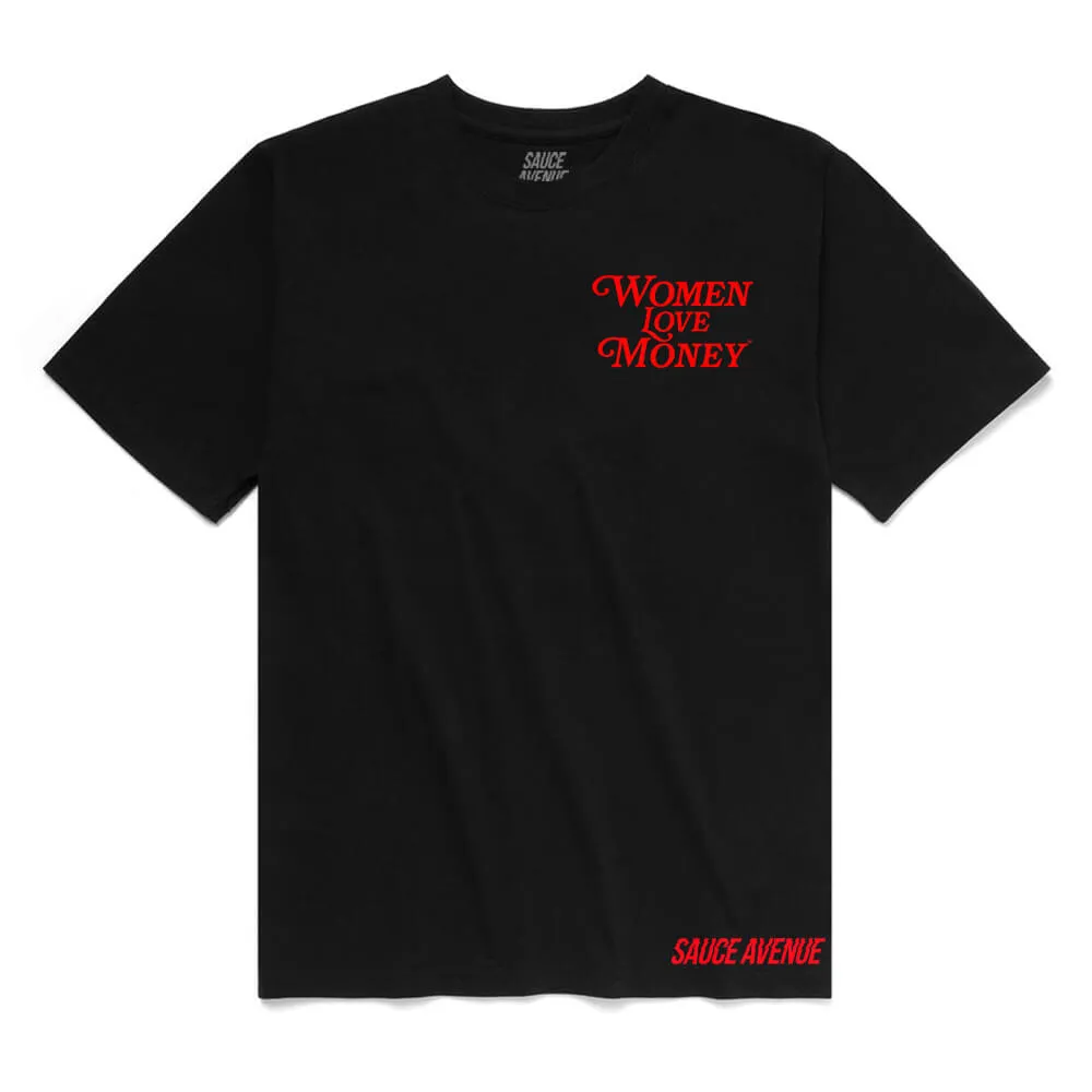 Women Love Money (RD) | Black Tee