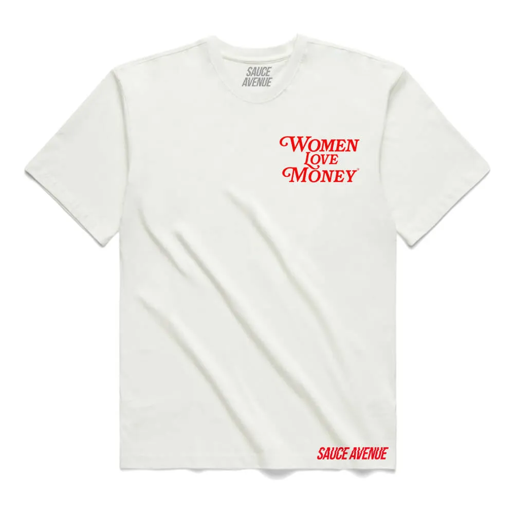Women Love Money (RD) | White Tee