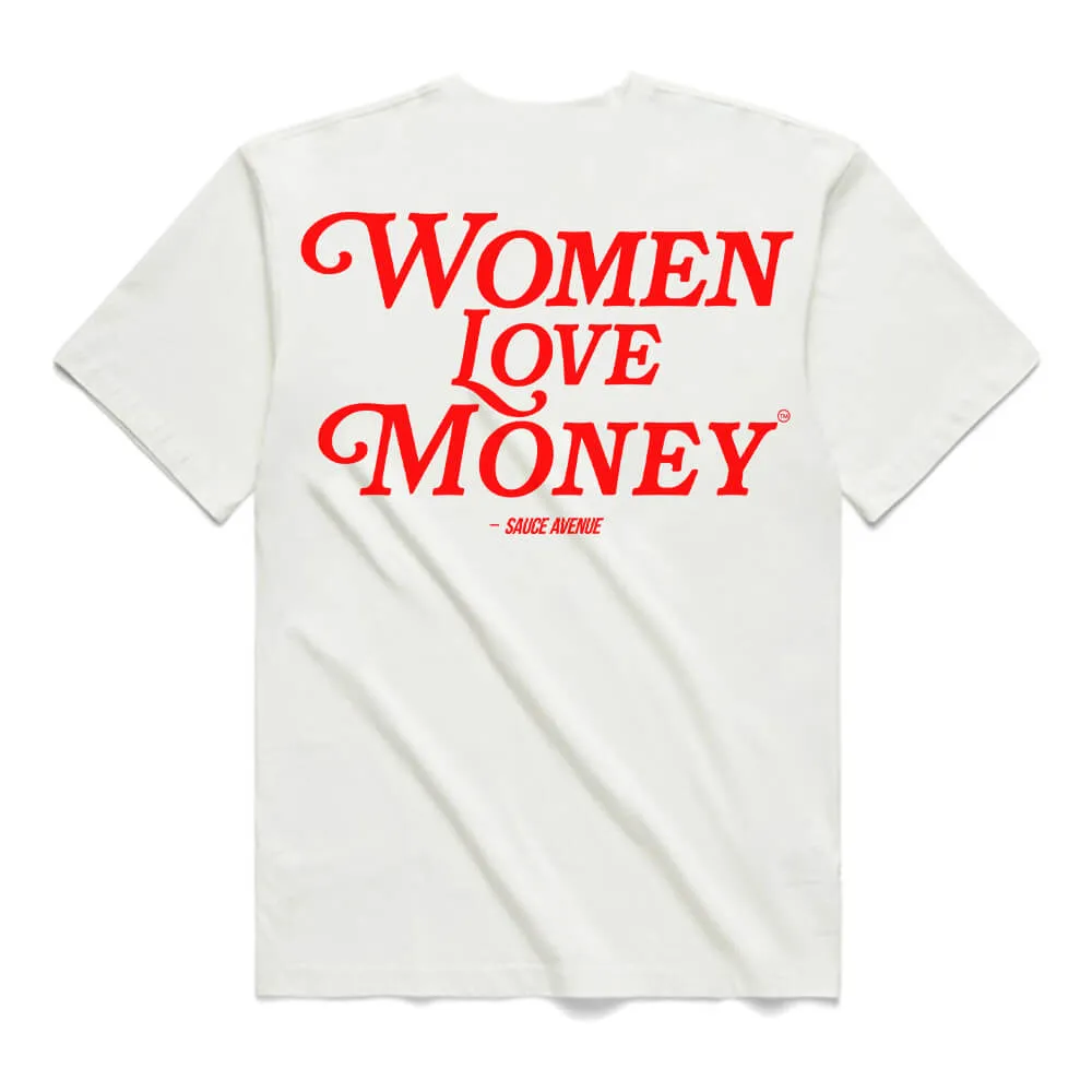 Women Love Money (RD) | White Tee