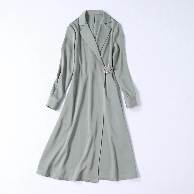 Women V-neck solid color lace dress
