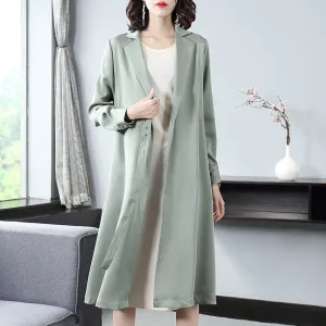 Women V-neck solid color lace dress