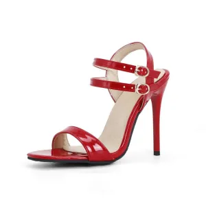 Women's Double Buckle High Heel Stiletto Sandals