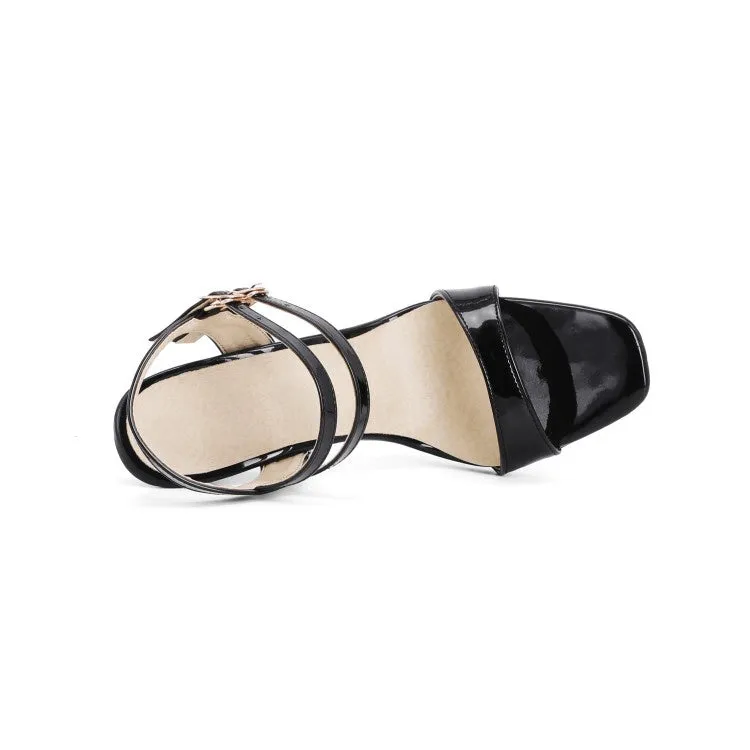 Women's Double Buckle High Heel Stiletto Sandals