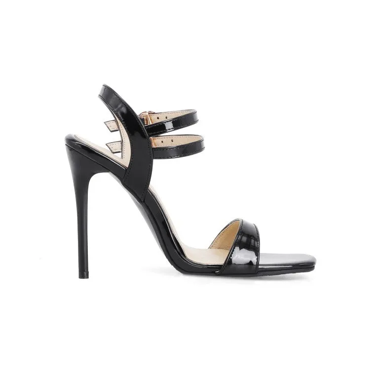 Women's Double Buckle High Heel Stiletto Sandals