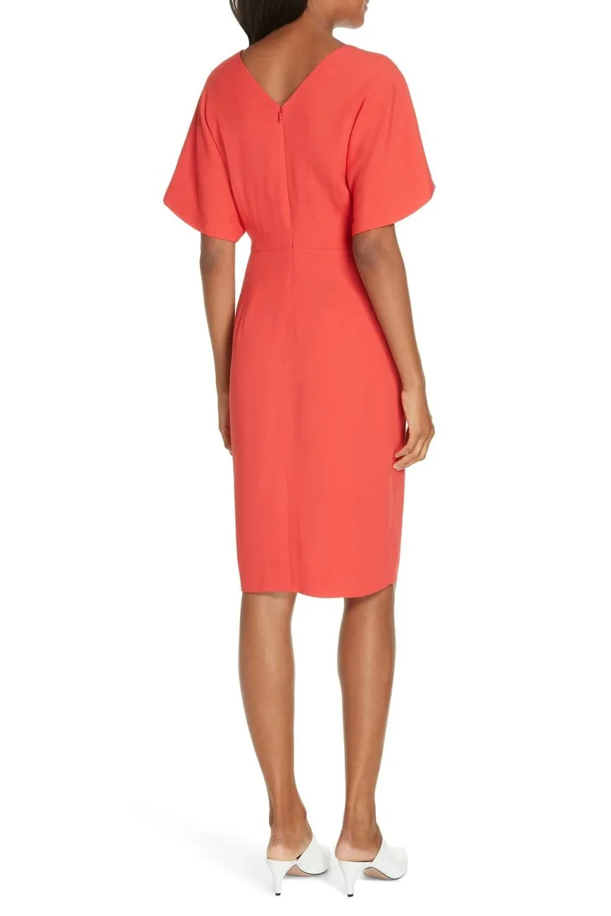 Women's Lewit V-Neck Crepe Dress, Red, Sz 18! Retails $299 US 