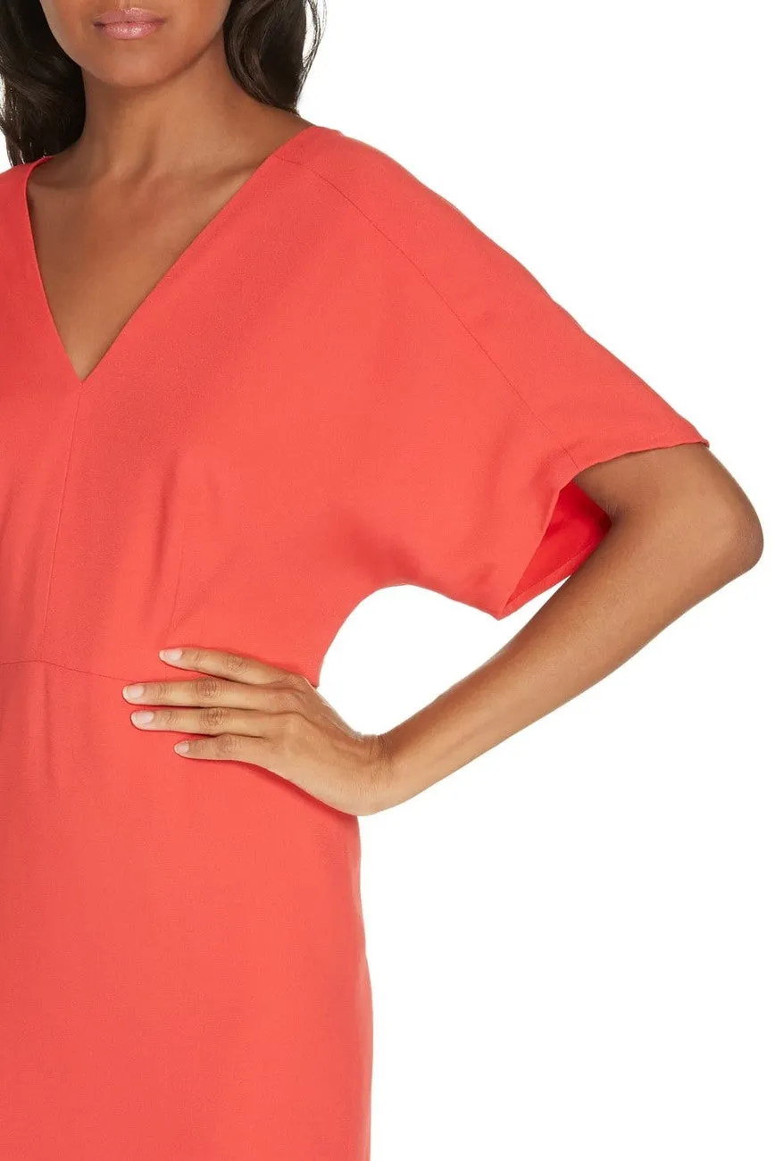 Women's Lewit V-Neck Crepe Dress, Red, Sz 18! Retails $299 US 