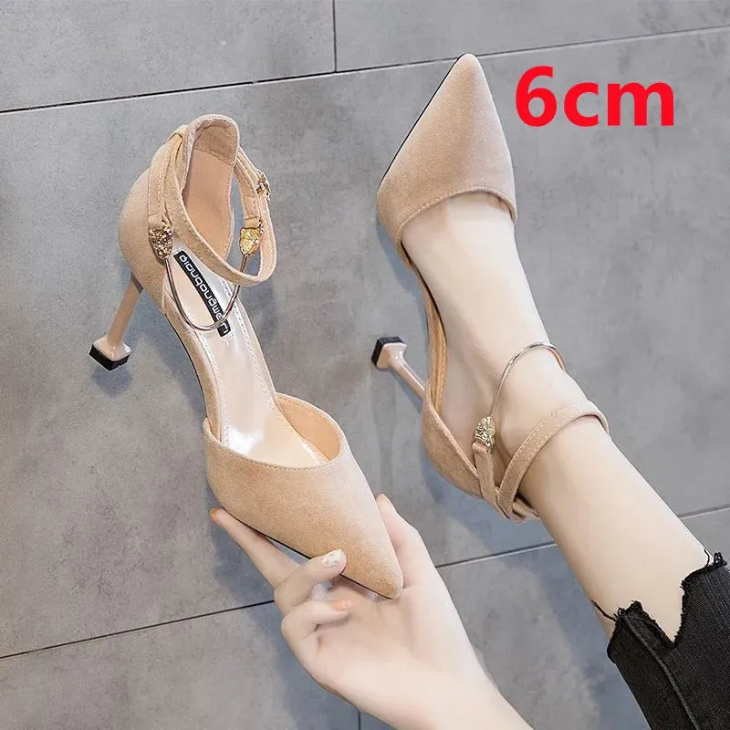 Women's Pointed Toe Comfortable Mid-High Heel Pumps Cute Wedding Cocktail Shoes