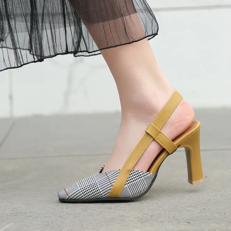 Women's Pointed Toe High Heel Chunky Sandals