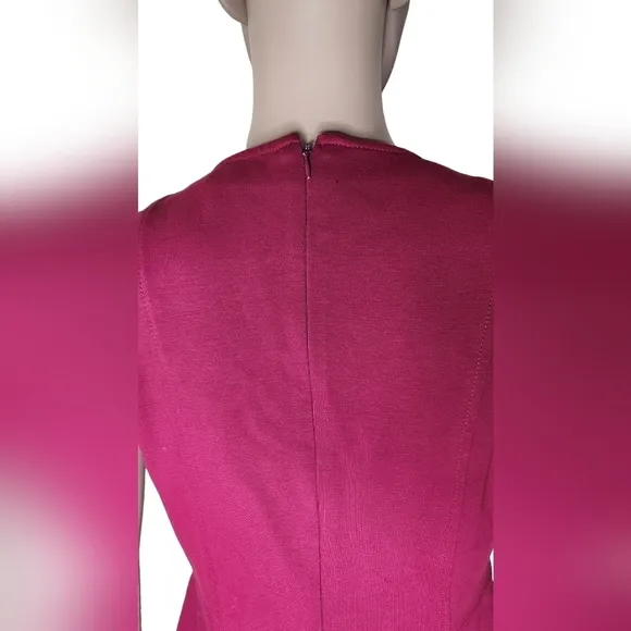 Worth New York Womens maroon red size 4 career office cap sleeve sheath dress