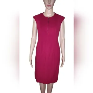 Worth New York Womens maroon red size 4 career office cap sleeve sheath dress