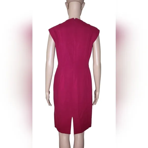 Worth New York Womens maroon red size 4 career office cap sleeve sheath dress