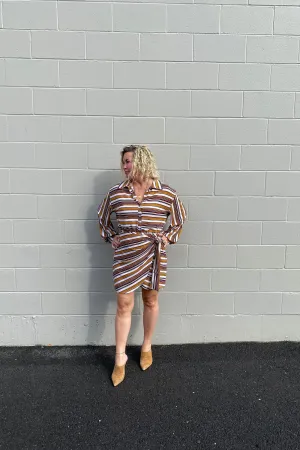 Wrap Skirt Shirt Mini Dress