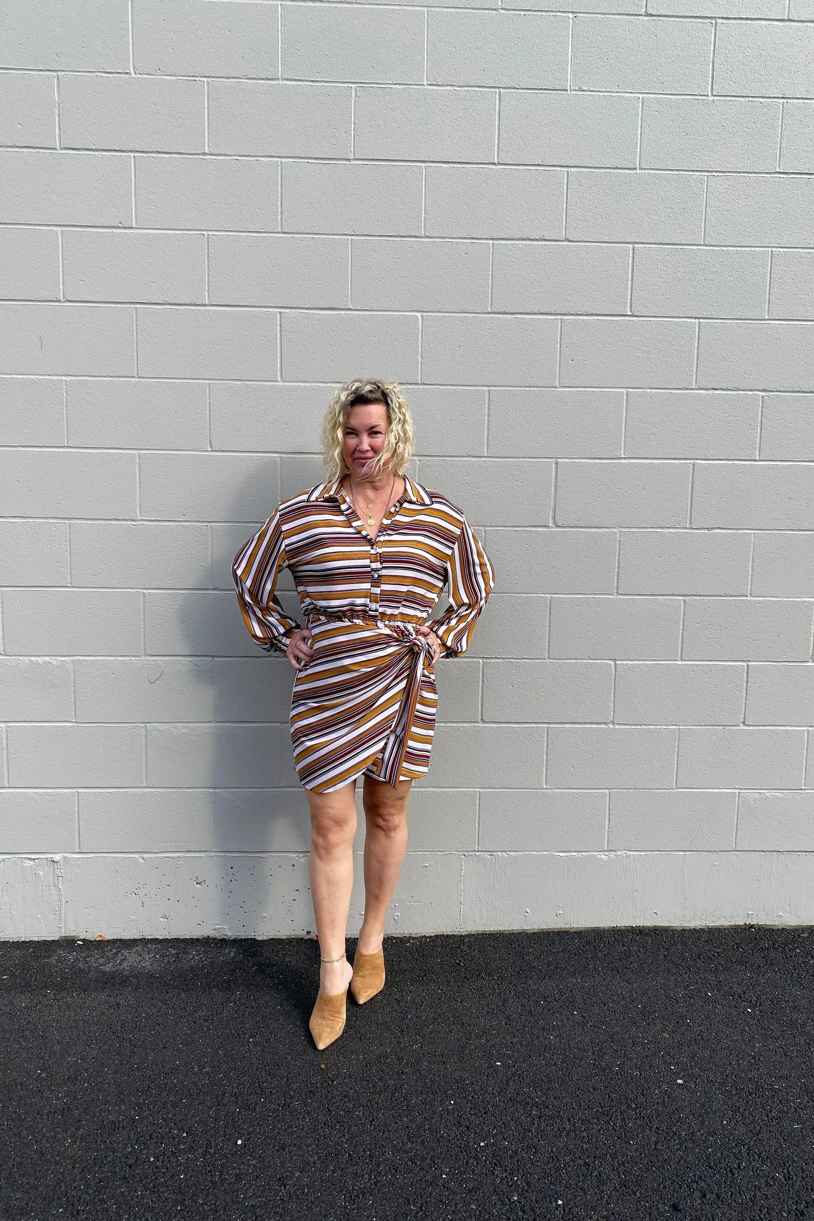 Wrap Skirt Shirt Mini Dress