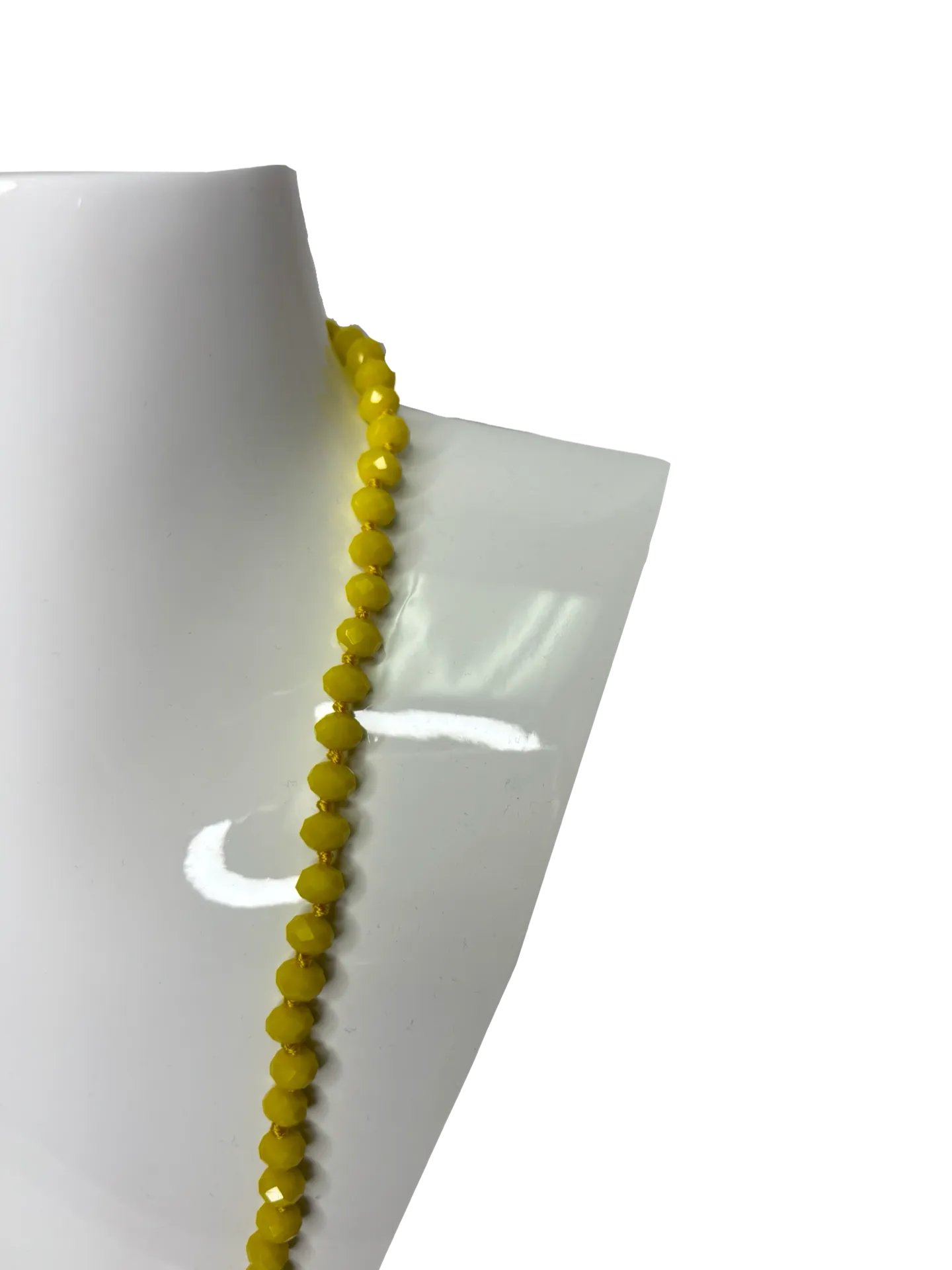 Yellow Crystal Long Necklace